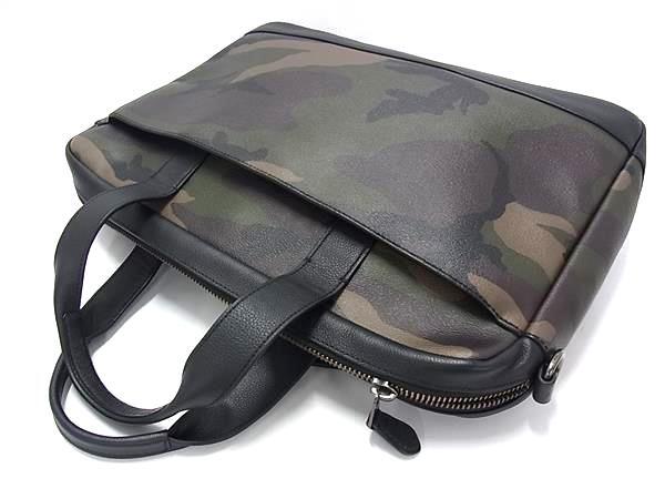 コーチ ビジネスバッグ 2WAY ブリーフケース レザー F59896 迷彩柄 カモフラ ショルダーバッグ シルバー金具 カーキ系×ブラック系 ハンドバッグ 書類鞄【本物保証】 コーチ ビジネスバッグ 2WAY ブリーフケース レザー F59896 迷彩柄 カモフラ ショルダーバッグ シルバー金具 カーキ系×ブラック系 ハンドバッグ 書類鞄【本物保証】