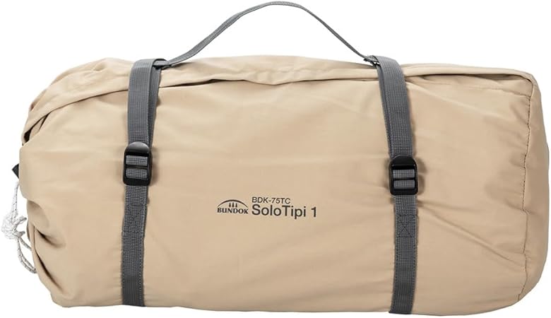 ソロ ティピー 1 TC BDK-75TC 【1人用】 カーキ色 ワンポール テント 混紡綿 フルクローズ スカート巻き上げ式/フロント ウォール