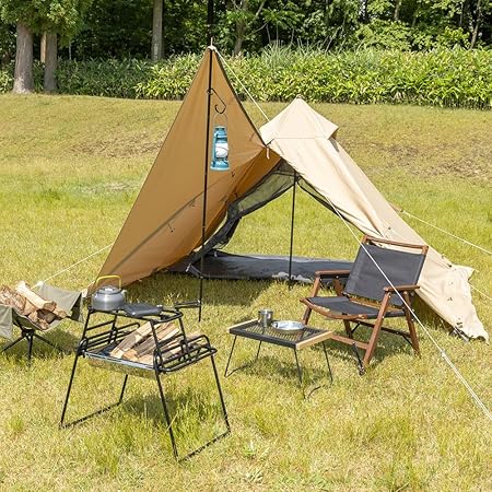 ソロ ティピー 1 TC BDK-75TC 【1人用】 カーキ色 ワンポール テント 混紡綿 フルクローズ スカート巻き上げ式/フロント ウォール