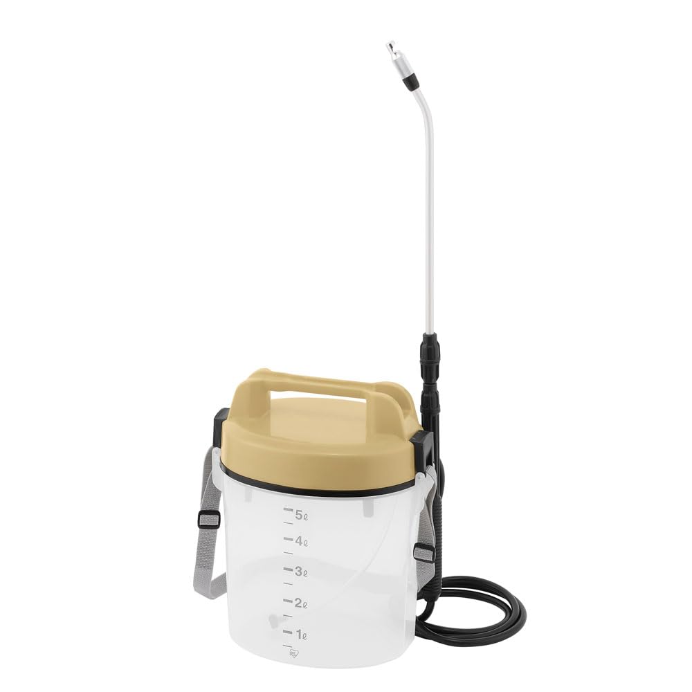 アイリスオーヤマ(IRIS OHYAMA) 噴霧器 電動 乾電池式 クリームイエロー 家庭用 【透明タンクで残量が見える】 タンク容量 5L 除草剤用ノズル2種類 薬剤に合わせて使い分け可能 IR-5 アイリスオーヤマ(IRIS OHYAMA) 噴霧器 電動 乾電池式 クリームイエロー 家庭用 【透明タンクで残量が見える】 タンク容量 5L 除草剤用ノズル2種類 薬剤に合わせて使い分け可能 IR-5