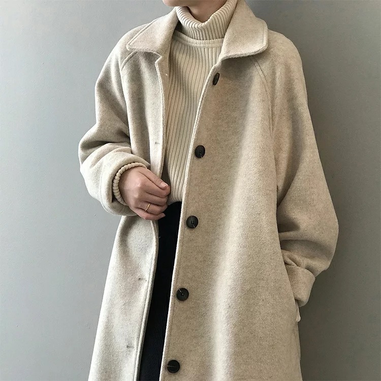 【クリーニング済】チェスターコート 裏地有り チェスターコート レディース コート ベルト付き アウター 厚手 ラシャ