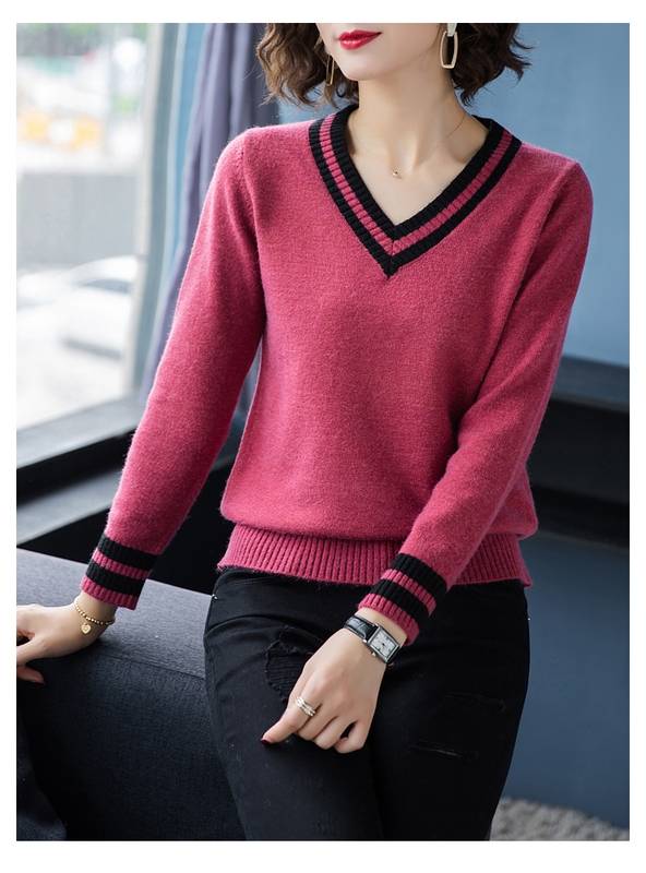 ライン セーター ニット レディース 長袖 Vネック カレッジ ストライプ柄 トップス 袖あり きれいめ シンプル おしゃれ 大人可愛い 大人女子 ラブリー キュート ガーリー エレガント 白 ホワイ ライン セーター ニット レディース 長袖 Vネック カレッジ ストライプ柄 トップス 袖あり きれいめ シンプル おしゃれ 大人可愛い 大人女子 ラブリー キュート ガーリー エレガント 白 ホワイ