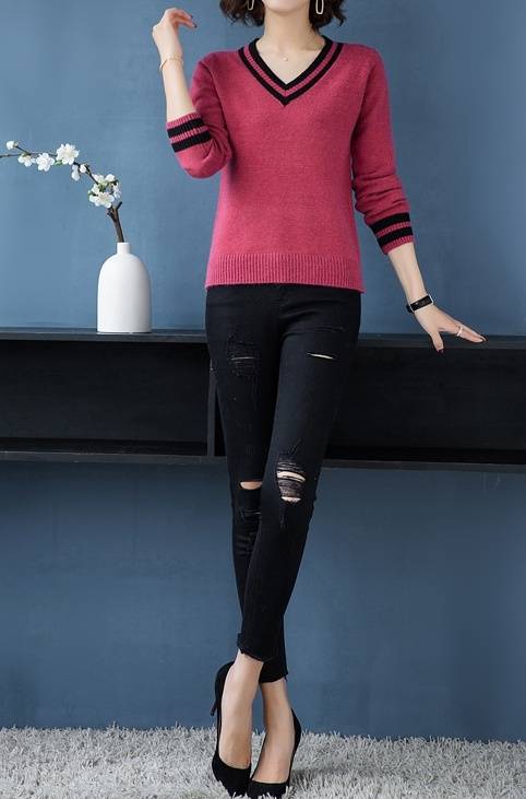 ライン セーター ニット レディース 長袖 Vネック カレッジ ストライプ柄 トップス 袖あり きれいめ シンプル おしゃれ 大人可愛い 大人女子 ラブリー キュート ガーリー エレガント 白 ホワイ ライン セーター ニット レディース 長袖 Vネック カレッジ ストライプ柄 トップス 袖あり きれいめ シンプル おしゃれ 大人可愛い 大人女子 ラブリー キュート ガーリー エレガント 白 ホワイ