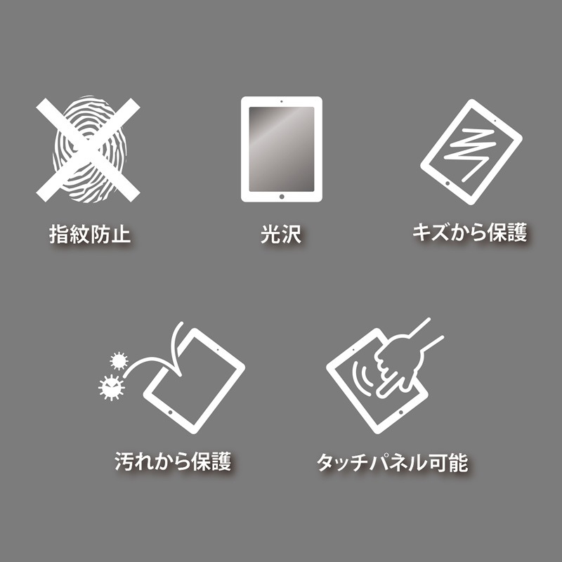 （まとめ買い）iPad Air 2用液晶保護指紋防止光沢フィルム LCD-IPAD6FP [x3]
