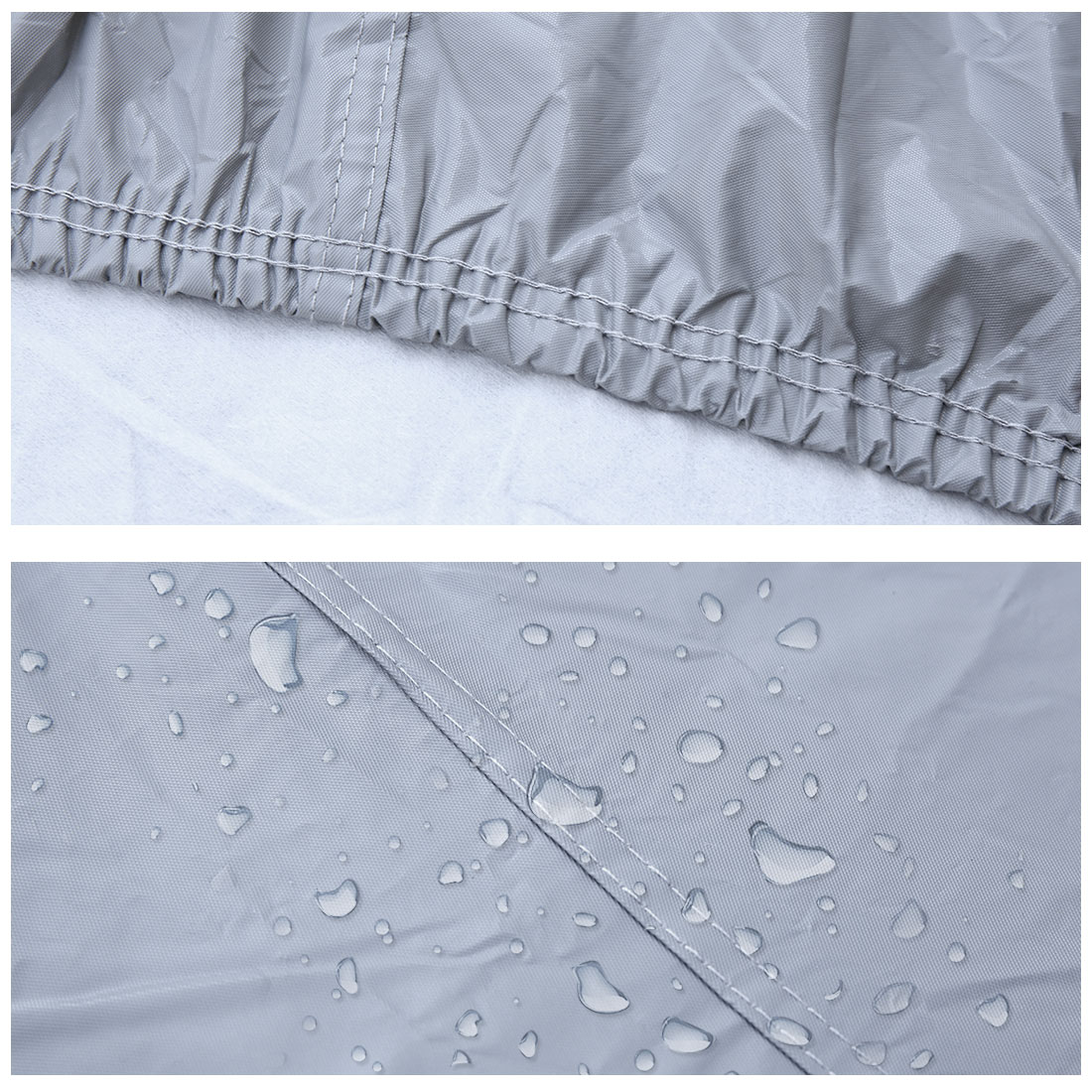 uxcell 車カバー カーカバー ボディーカバー 車用 防水防雪防塵 無料ストレージバッグ PEVA 570 x 190 x 160cm 3XXL+ シルバートーン