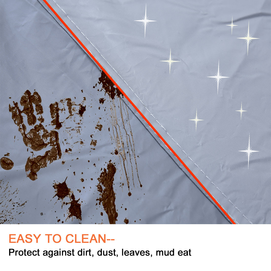 uxcell 車カバー カーカバー ボディーカバー 車用 防水防雪防塵 無料ストレージバッグ PEVA 570 x 190 x 160cm 3XXL+ シルバートーン