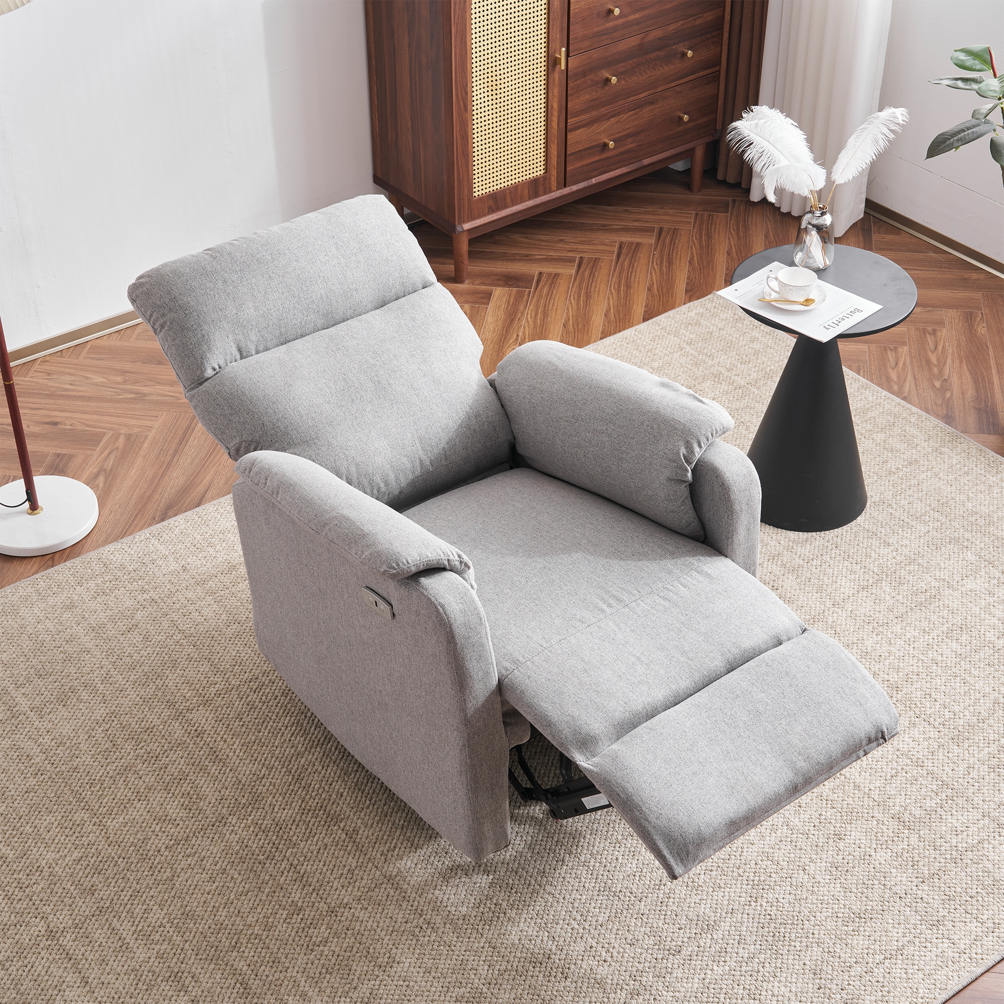 リクライニングソファー 電動リクライニングソファ オットマン一体型 1