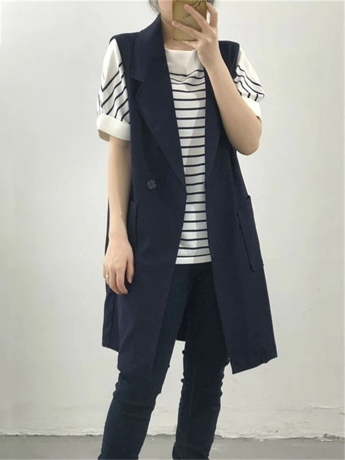 綿麻ジレ レディース 春夏 50代 ジレ ベスト ポケットある ロングジレ リネンベスト ノースリーブ コットンリネン トレンチベスト スーツベスト 無地 ジレンチ トップス ロングベスト 上品 春