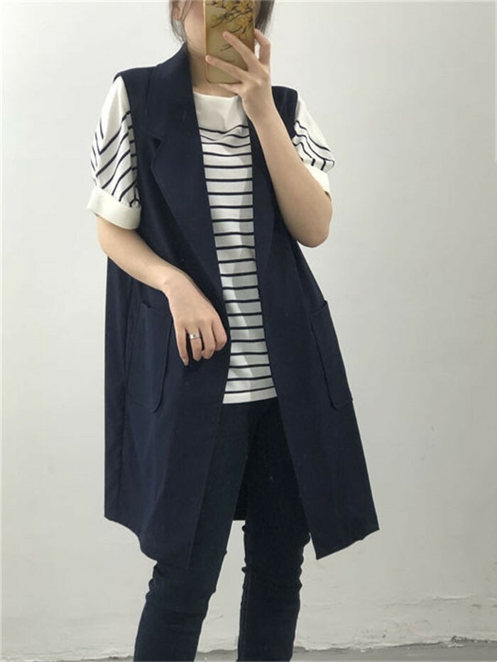 綿麻ジレ レディース 春夏 50代 ジレ ベスト ポケットある ロングジレ リネンベスト ノースリーブ コットンリネン トレンチベスト スーツベスト 無地 ジレンチ トップス ロングベスト 上品 春