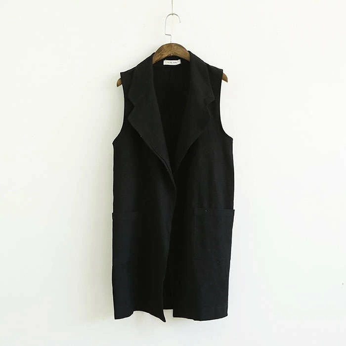 綿麻ジレ レディース 春夏 50代 ジレ ベスト ポケットある ロングジレ リネンベスト ノースリーブ コットンリネン トレンチベスト スーツベスト 無地 ジレンチ トップス ロングベスト 上品 春