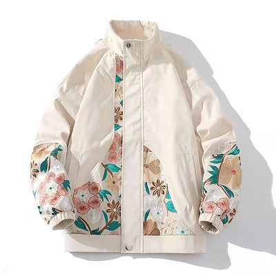 ＊新品＊スマイリー*花柄刺繍ロゴ入り*ジャケット　大きいサイズ　レディース Amazon | アウターMA-1スカジャンジャンパージャケット