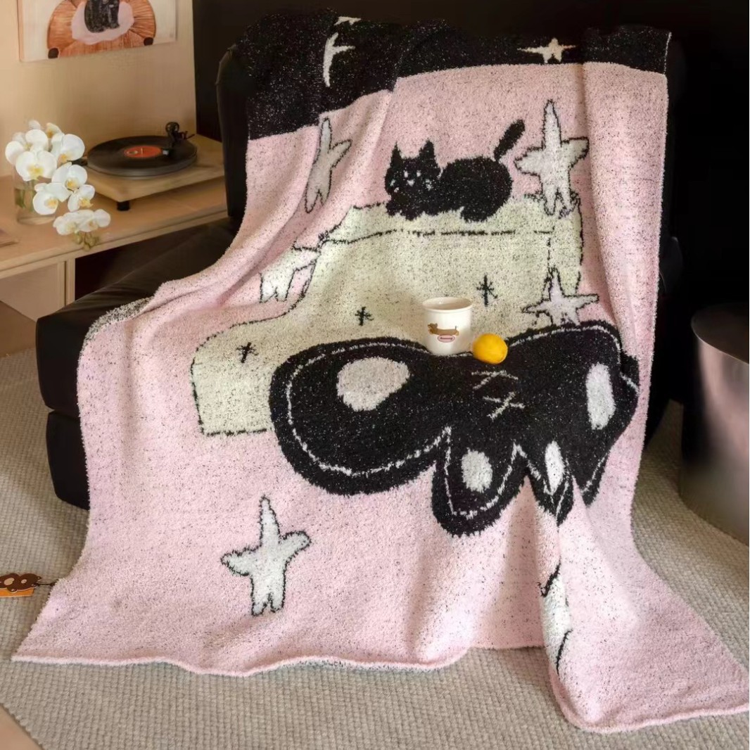 2024新多機能ニットハーフフリースブランケット