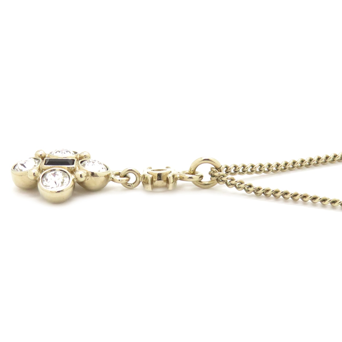シャネル CHANEL ネックレス ココマーク ビジュー GP ラインストーン ゴールド B17B【中古】 シャネル CHANEL ネックレス ココマーク ビジュー GP ラインストーン ゴールド B17B【中古】