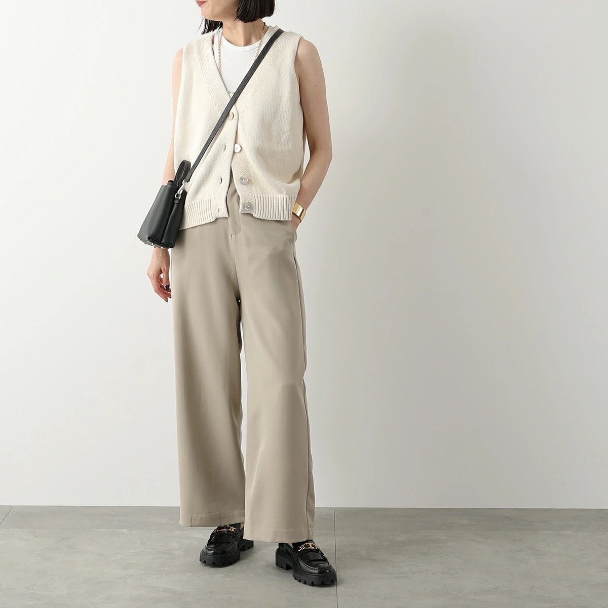 TODS トッズ ローファー XXW08J0GF80SHA レディース Tチェーン メタル フリンジ レザーシューズ チャンキーソール ラバーソール 靴 カラー