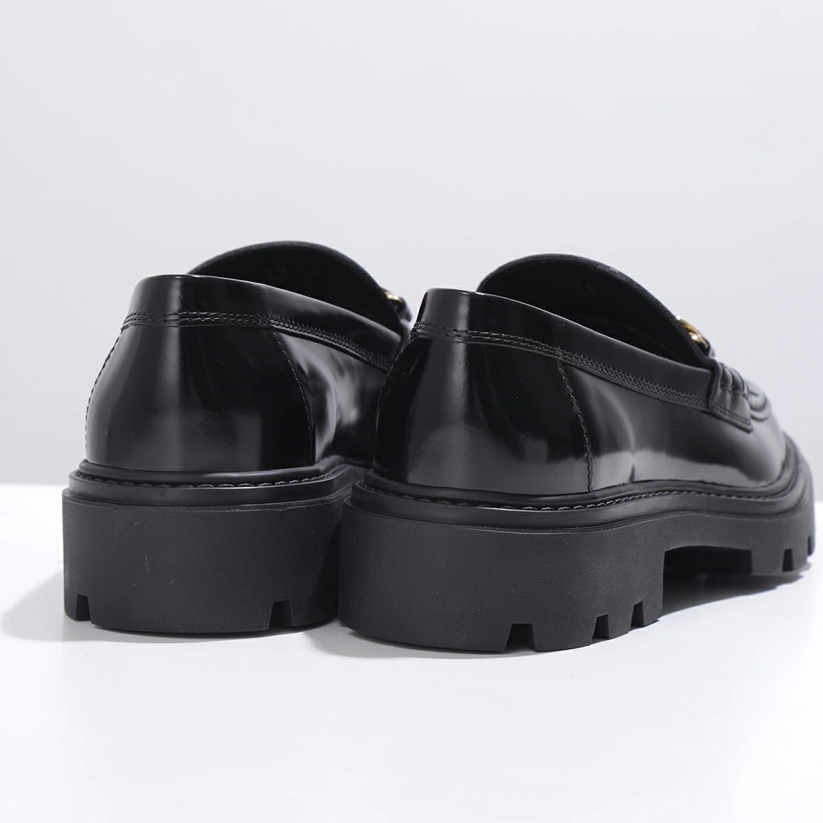 TODS トッズ ローファー XXW08J0GF80SHA レディース Tチェーン メタル フリンジ レザーシューズ チャンキーソール ラバーソール 靴 カラー