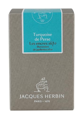 エルバン(Herbin) アニバーサリーインク 1670 50ml【金の微粒子入り】万年筆/ガラスペン・つけペン用 ターコイズ ペルシャ HERBIN hbj15014 エルバン(Herbin) アニバーサリーインク 1670 50ml【金の微粒子入り】万年筆/ガラスペン・つけペン用 ターコイズ ペルシャ HERBIN hbj15014