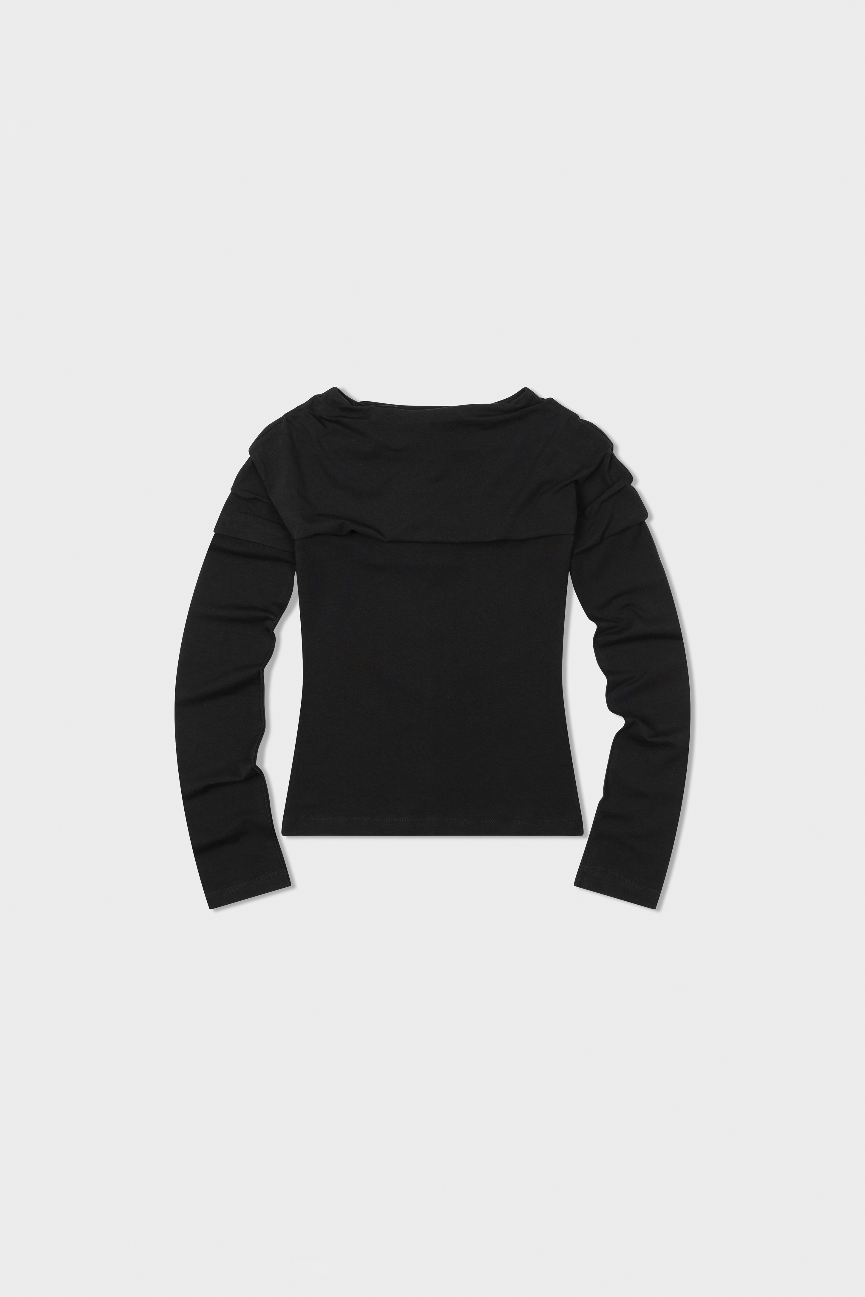 【LOW CLASSIC】 SHIRRING BOATNECK TOP : 2COLOR 【LOW CLASSIC】 SHIRRING BOATNECK TOP : 2COLOR