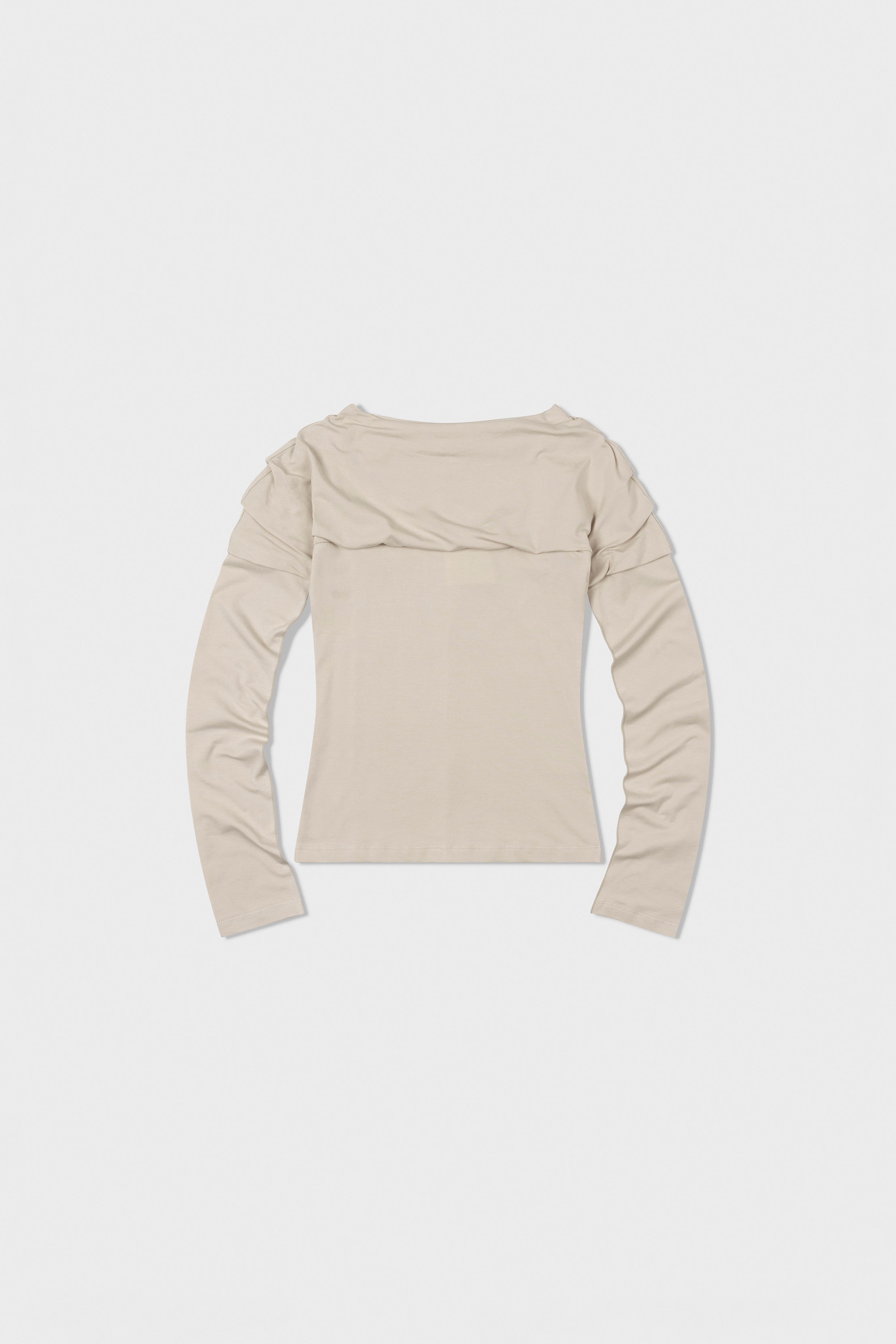 【LOW CLASSIC】 SHIRRING BOATNECK TOP : 2COLOR 【LOW CLASSIC】 SHIRRING BOATNECK TOP : 2COLOR