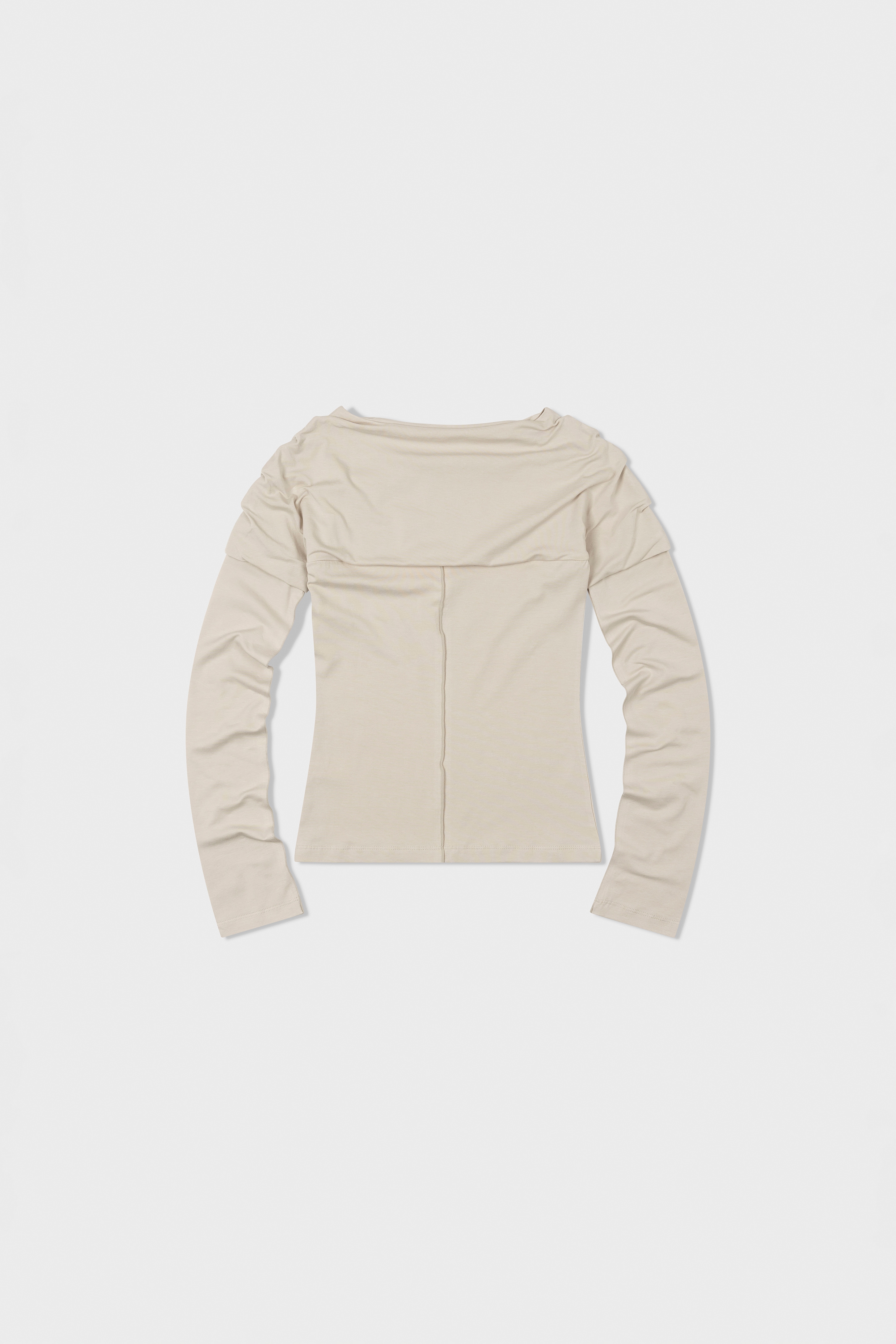 【LOW CLASSIC】 SHIRRING BOATNECK TOP : 2COLOR 【LOW CLASSIC】 SHIRRING BOATNECK TOP : 2COLOR