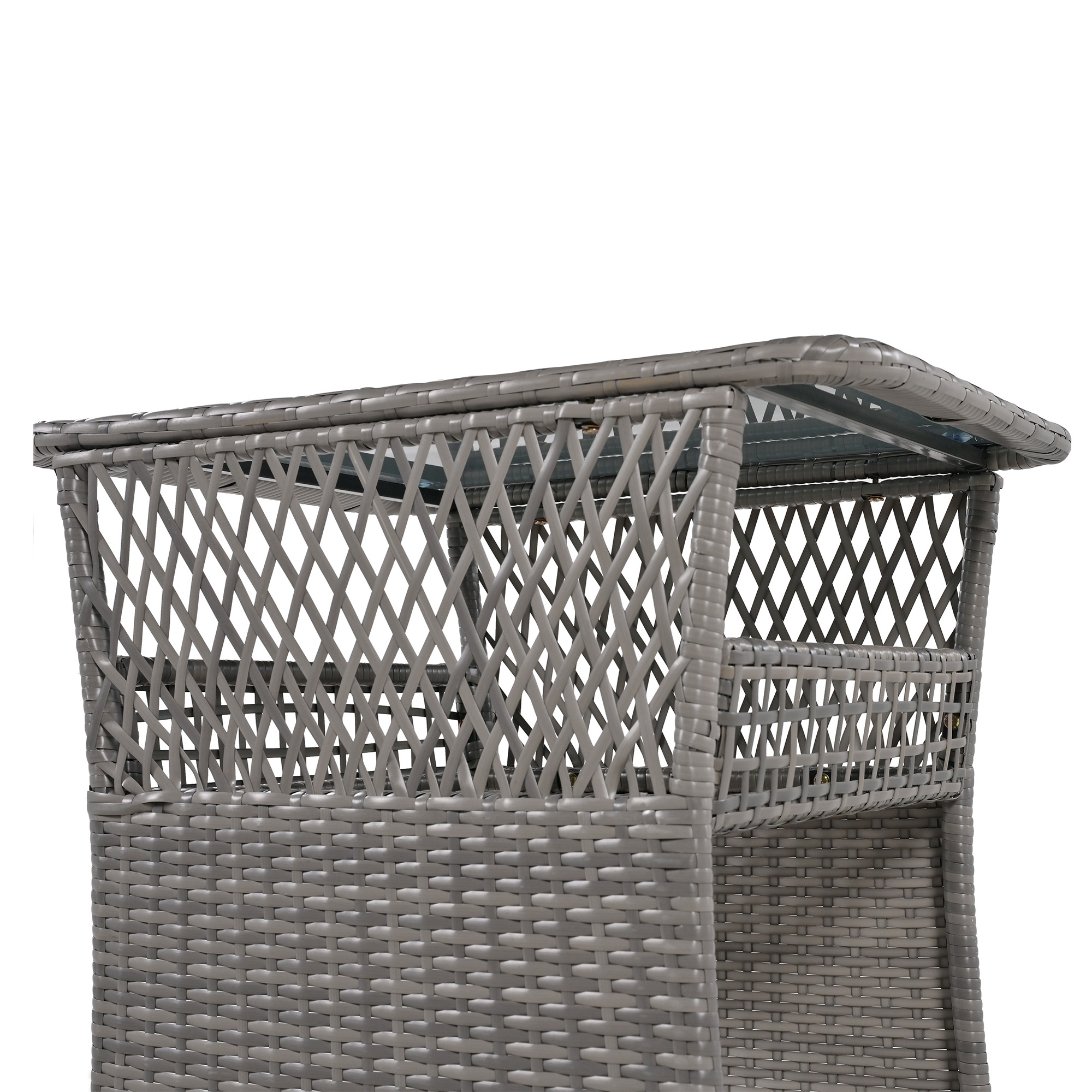 【大好評！最安値挑戦!】【国内即発送】ガーデン テーブル 3点セット ラタン調 ガーデンファニチャー ベランダテーブル ガーデンテーブル ガーデンチェアー テーブル コンパクト 家具 樹脂 ホテル カ