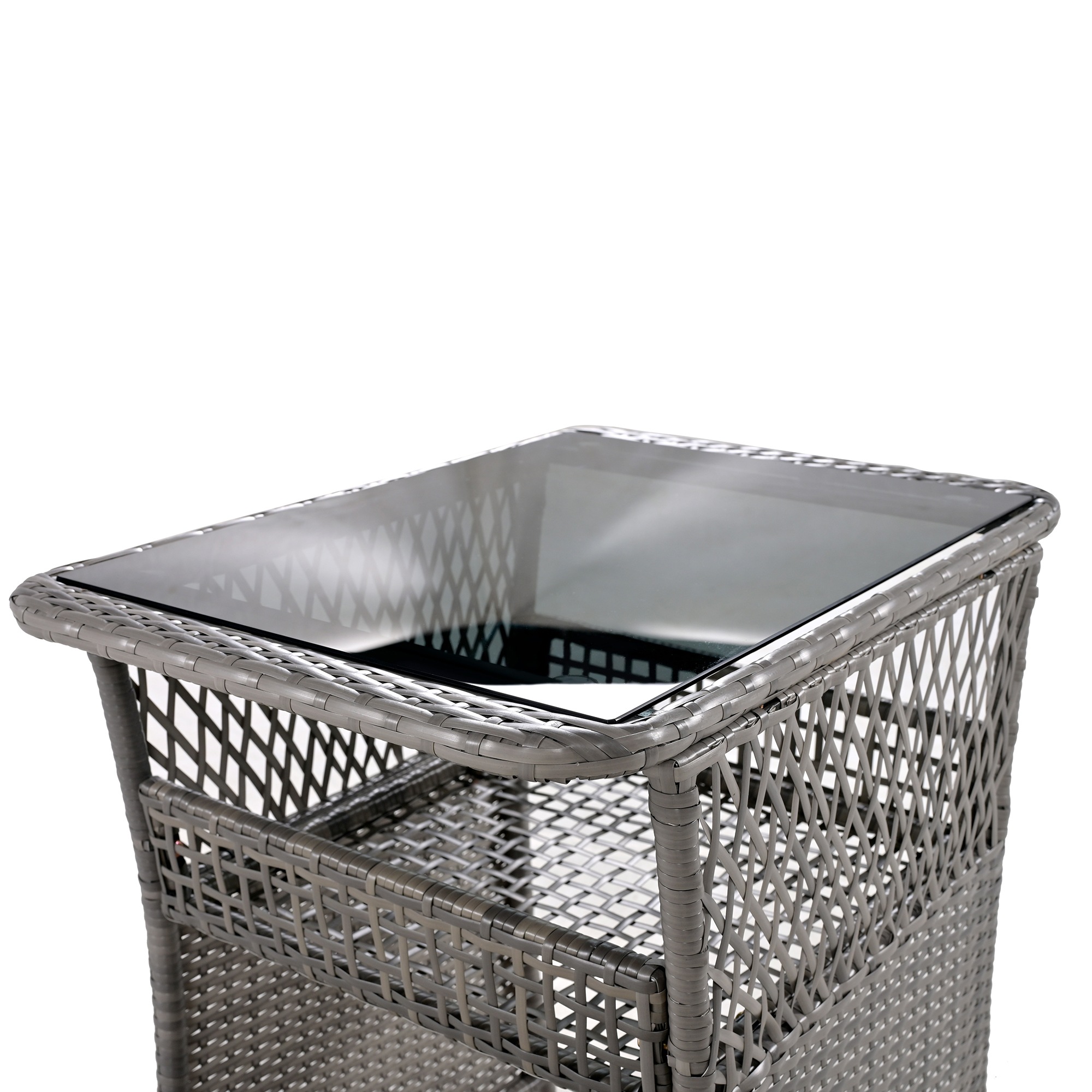 【大好評！最安値挑戦!】【国内即発送】ガーデン テーブル 3点セット ラタン調 ガーデンファニチャー ベランダテーブル ガーデンテーブル ガーデンチェアー テーブル コンパクト 家具 樹脂 ホテル カ