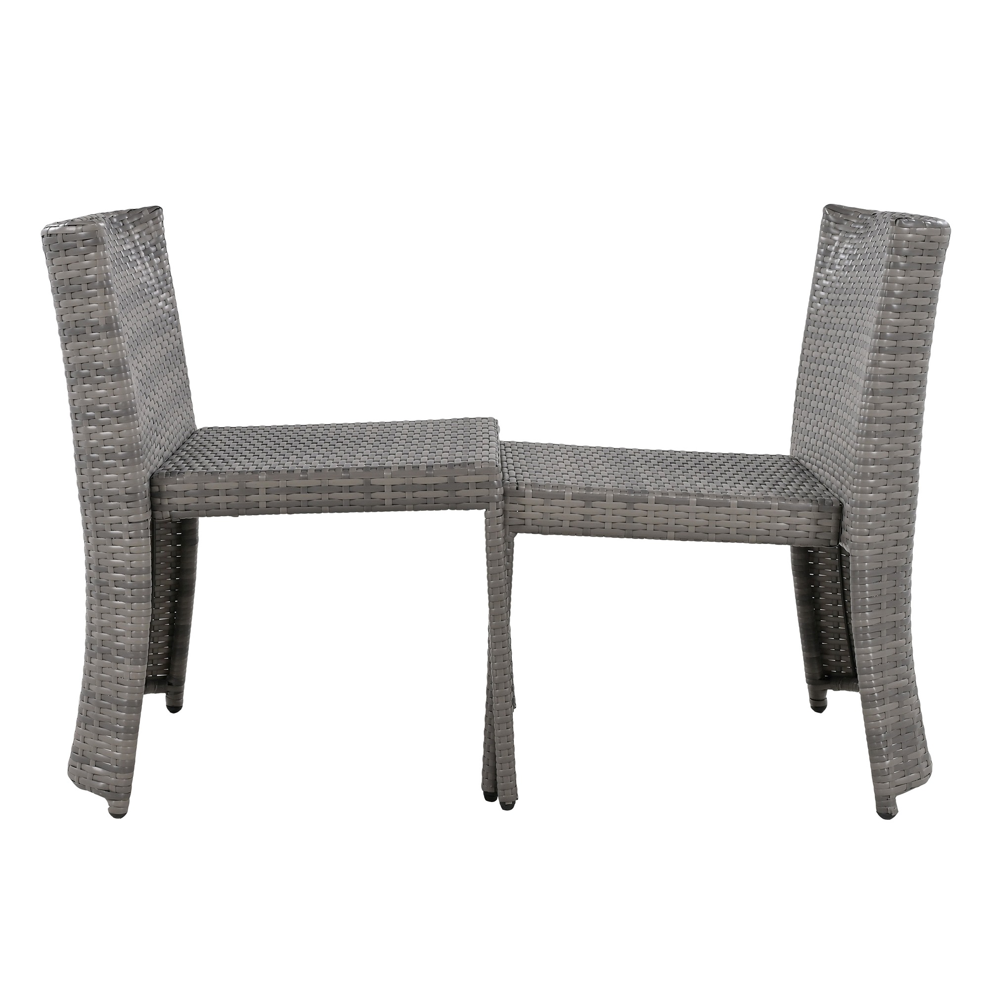 【大好評！最安値挑戦!】【国内即発送】ガーデン テーブル 3点セット ラタン調 ガーデンファニチャー ベランダテーブル ガーデンテーブル ガーデンチェアー テーブル コンパクト 家具 樹脂 ホテル カ