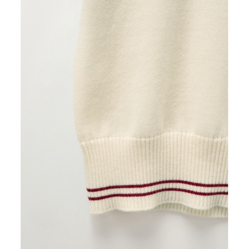 SATUR (W) ボヤージュ パフニットクリームバーガンディ