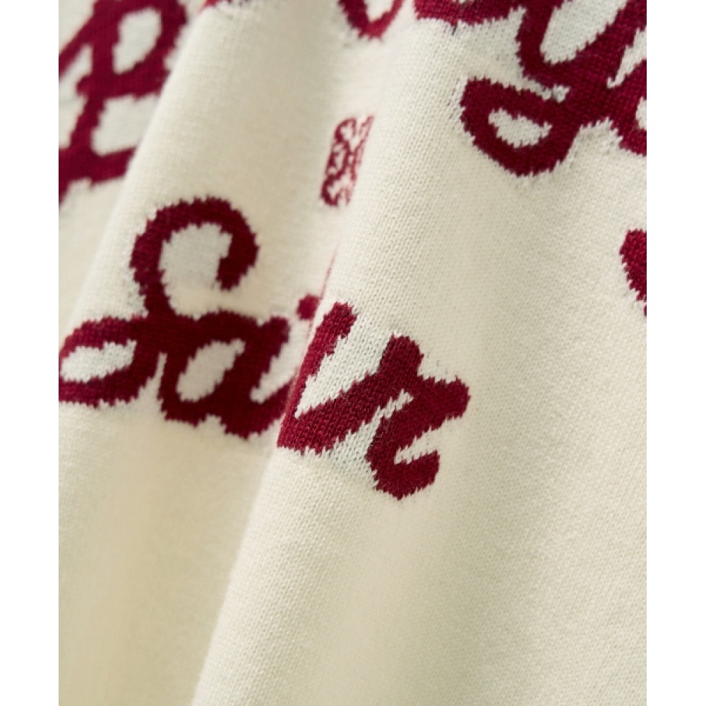 SATUR (W) ボヤージュ パフニットクリームバーガンディ