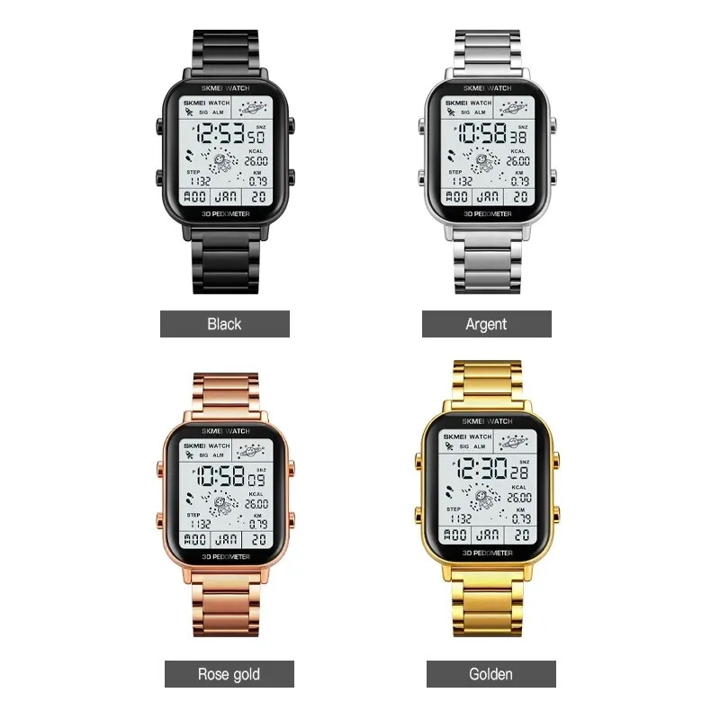 Skmeiバックライトディスプレイスポーツ歩数計デジタル時計メンズストップウォッチカウントダウン腕時計カレンダーカロリー計算時計 Skmeiバックライトディスプレイスポーツ歩数計デジタル時計メンズストップウォッチカウントダウン腕時計カレンダーカロリー計算時計