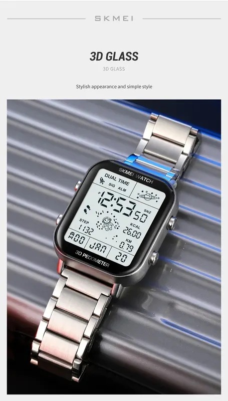 Skmeiバックライトディスプレイスポーツ歩数計デジタル時計メンズストップウォッチカウントダウン腕時計カレンダーカロリー計算時計 Skmeiバックライトディスプレイスポーツ歩数計デジタル時計メンズストップウォッチカウントダウン腕時計カレンダーカロリー計算時計