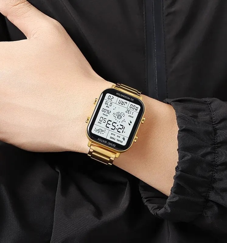 Skmeiバックライトディスプレイスポーツ歩数計デジタル時計メンズストップウォッチカウントダウン腕時計カレンダーカロリー計算時計 Skmeiバックライトディスプレイスポーツ歩数計デジタル時計メンズストップウォッチカウントダウン腕時計カレンダーカロリー計算時計