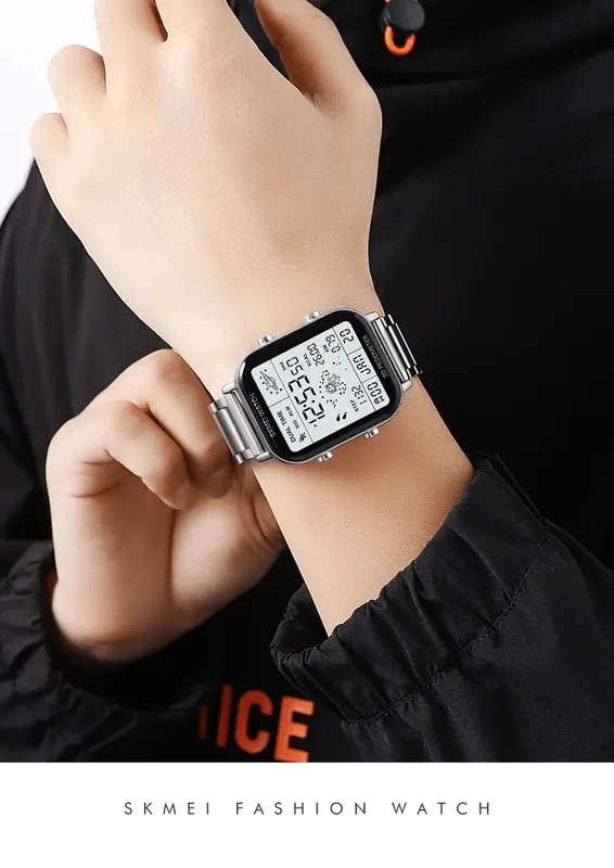Skmeiバックライトディスプレイスポーツ歩数計デジタル時計メンズストップウォッチカウントダウン腕時計カレンダーカロリー計算時計 Skmeiバックライトディスプレイスポーツ歩数計デジタル時計メンズストップウォッチカウントダウン腕時計カレンダーカロリー計算時計