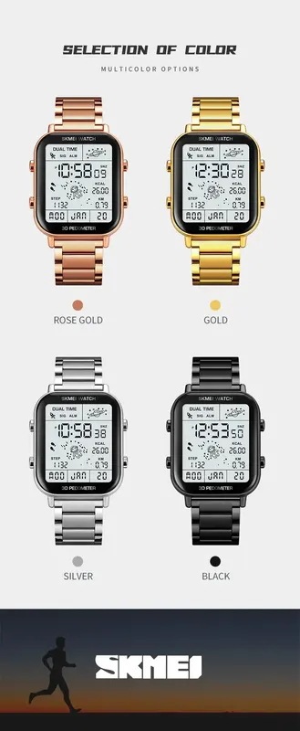 Skmeiバックライトディスプレイスポーツ歩数計デジタル時計メンズストップウォッチカウントダウン腕時計カレンダーカロリー計算時計 Skmeiバックライトディスプレイスポーツ歩数計デジタル時計メンズストップウォッチカウントダウン腕時計カレンダーカロリー計算時計