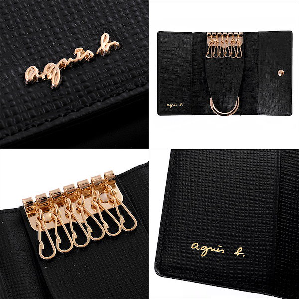 超美品　アニエスベー ボヤージュ agnesb.V レディース キーケース 牛革 アニエスベー キーケース ロゴ agnesb.VOYAGE レディース メンズ