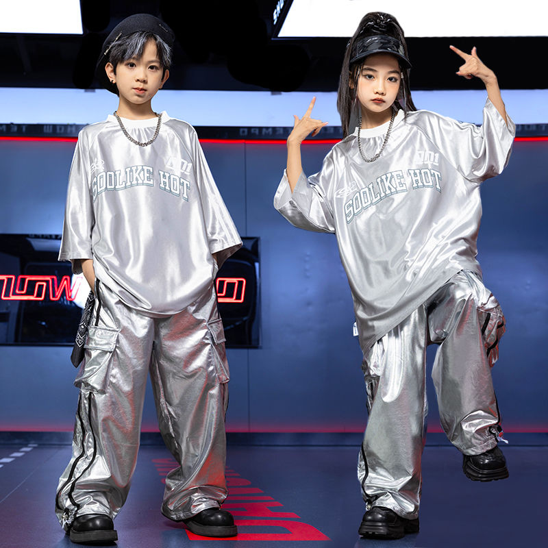 ストリートダンスのスーツの男の子のhiphopヒップホップのゆったりしたジャズダンスの服装の子供の女性の出演服の夏のファッションのブランドの服 ストリートダンスのスーツの男の子のhiphopヒップホップのゆったりしたジャズダンスの服装の子供の女性の出演服の夏のファッションのブランドの服