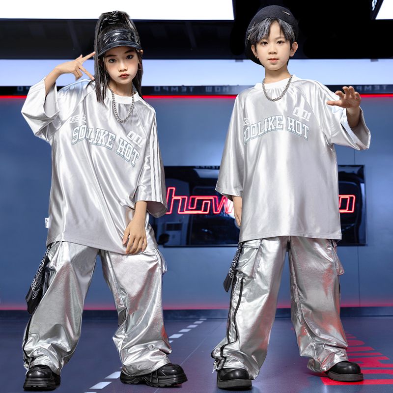 ストリートダンスのスーツの男の子のhiphopヒップホップのゆったりしたジャズダンスの服装の子供の女性の出演服の夏のファッションのブランドの服 ストリートダンスのスーツの男の子のhiphopヒップホップのゆったりしたジャズダンスの服装の子供の女性の出演服の夏のファッションのブランドの服