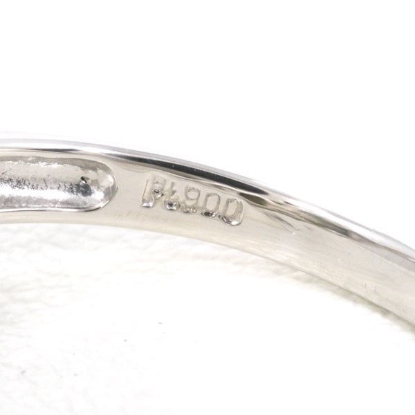 PT900 プラチナ リング 14号 パール(真珠) 約15mm ダイヤ 0.18 中古 PT900 プラチナ リング 14号 パール(真珠) 約15mm ダイヤ 0.18 中古