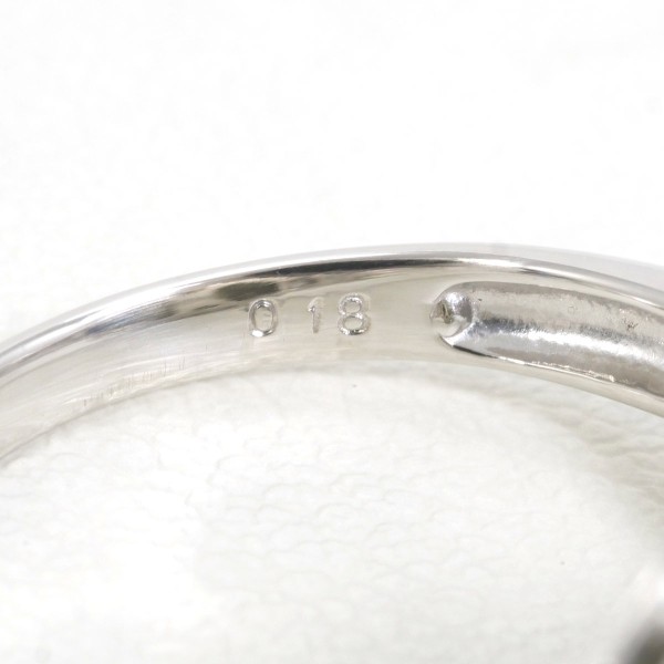 PT900 プラチナ リング 14号 パール(真珠) 約15mm ダイヤ 0.18 中古 PT900 プラチナ リング 14号 パール(真珠) 約15mm ダイヤ 0.18 中古