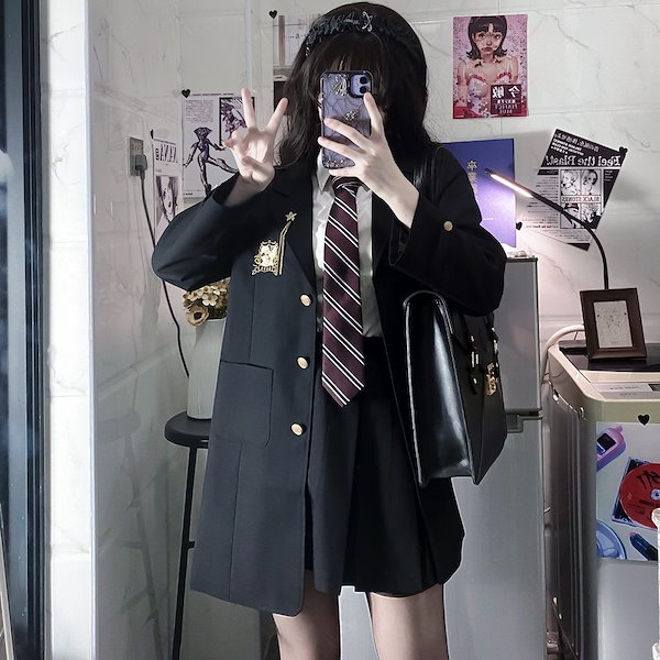 Qoo10] 2025新カレッジ風スーツ2点セット韓国