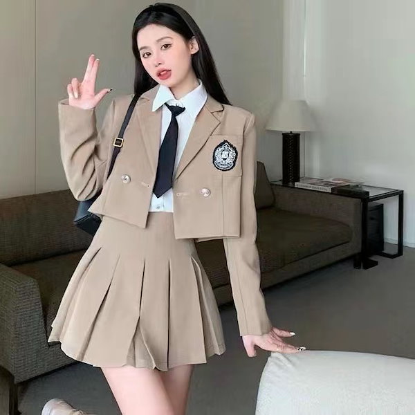 Qoo10] 2025新カレッジ風スーツ2点セット韓国