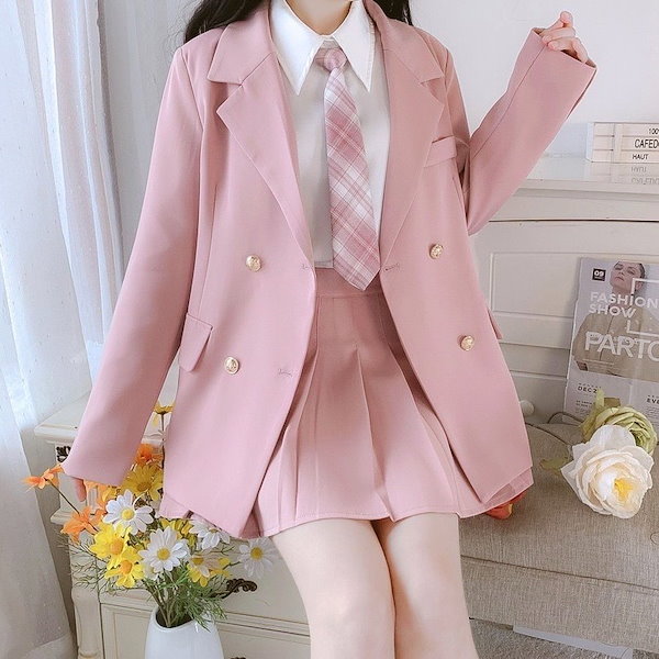 Qoo10] 2025新カレッジ風スーツ2点セット韓国