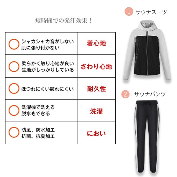 サウナスーツ メンズ レディース 2点上下セット セットアップ ダイエット 発汗 痩せ エクササイズ サウナスーツ メンズ レディース 2点上下セット セットアップ ダイエット 発汗 痩せ エクササイズ