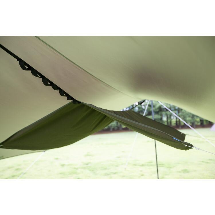 ホールアース スタウト タープ W145×H145cm オリーブ #WE2MDA19