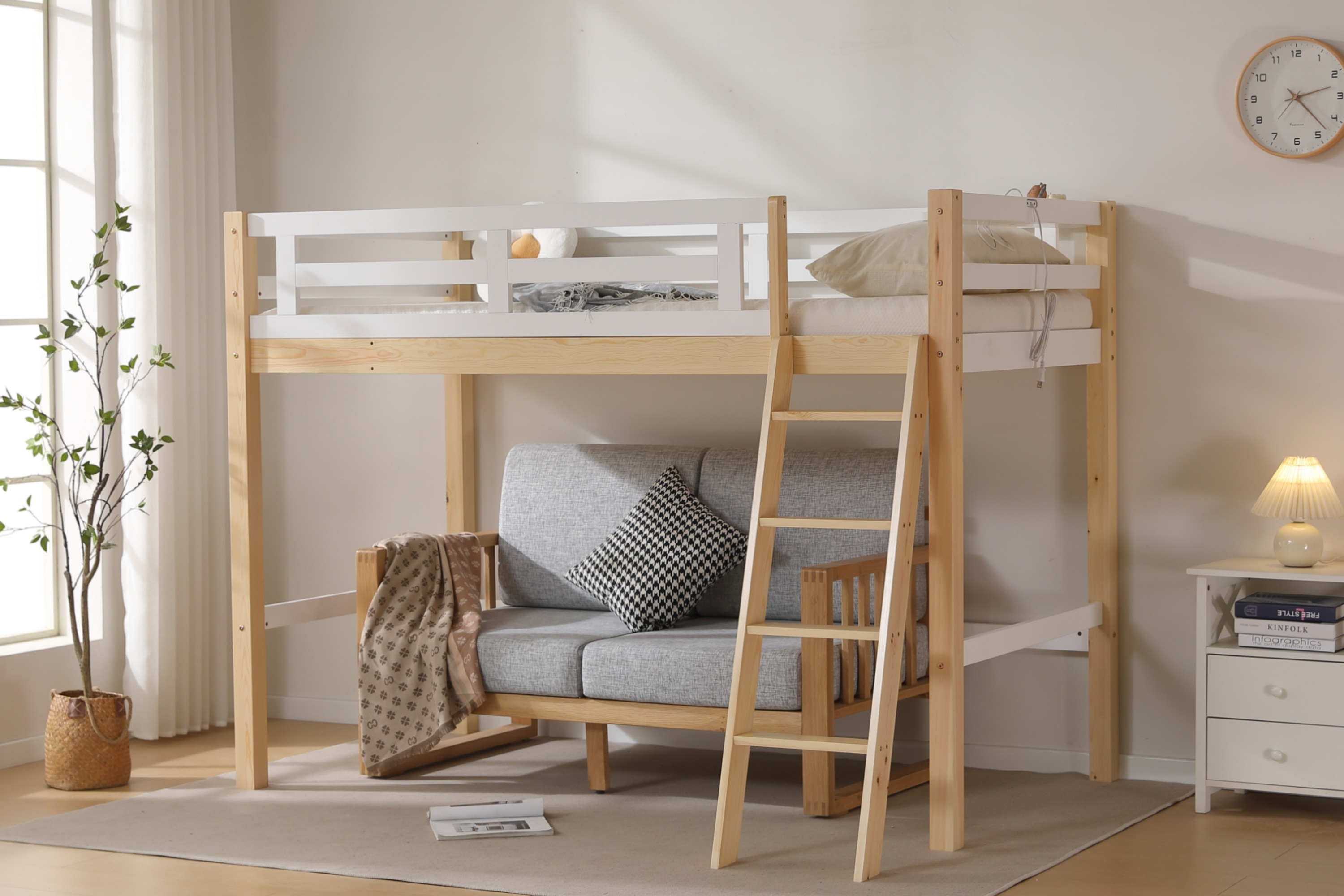 184ロフトベッド シングル コンセント付き はしご ミドルタイプ 高さ150cm ローデスク付き 子供部屋 ベッド シングル パイプベッド 184ロフトベッド シングル コンセント付き はしご ミドルタイプ 高さ150cm ローデスク付き 子供部屋 ベッド シングル パイプベッド