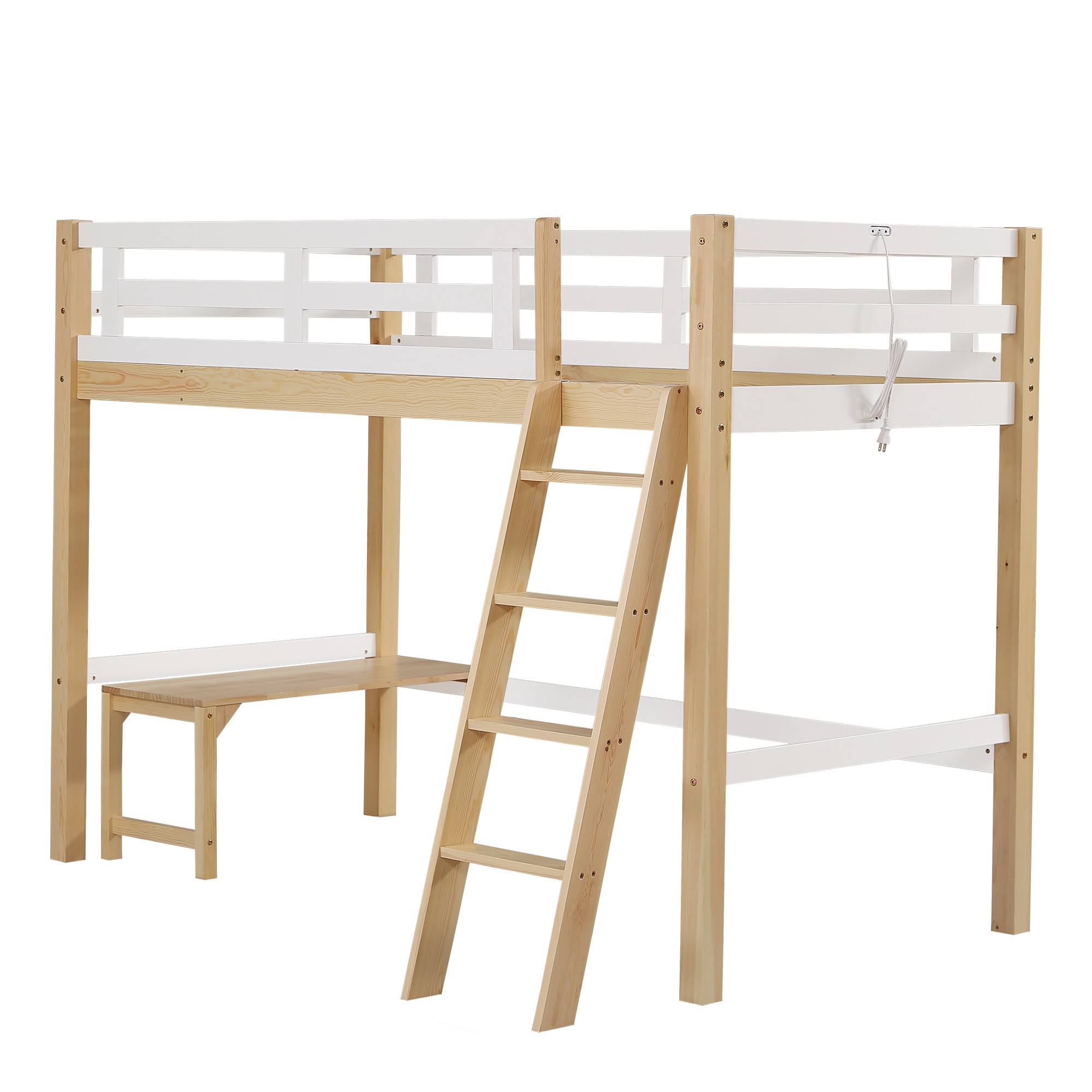 184ロフトベッド シングル コンセント付き はしご ミドルタイプ 高さ150cm ローデスク付き 子供部屋 ベッド シングル パイプベッド 184ロフトベッド シングル コンセント付き はしご ミドルタイプ 高さ150cm ローデスク付き 子供部屋 ベッド シングル パイプベッド