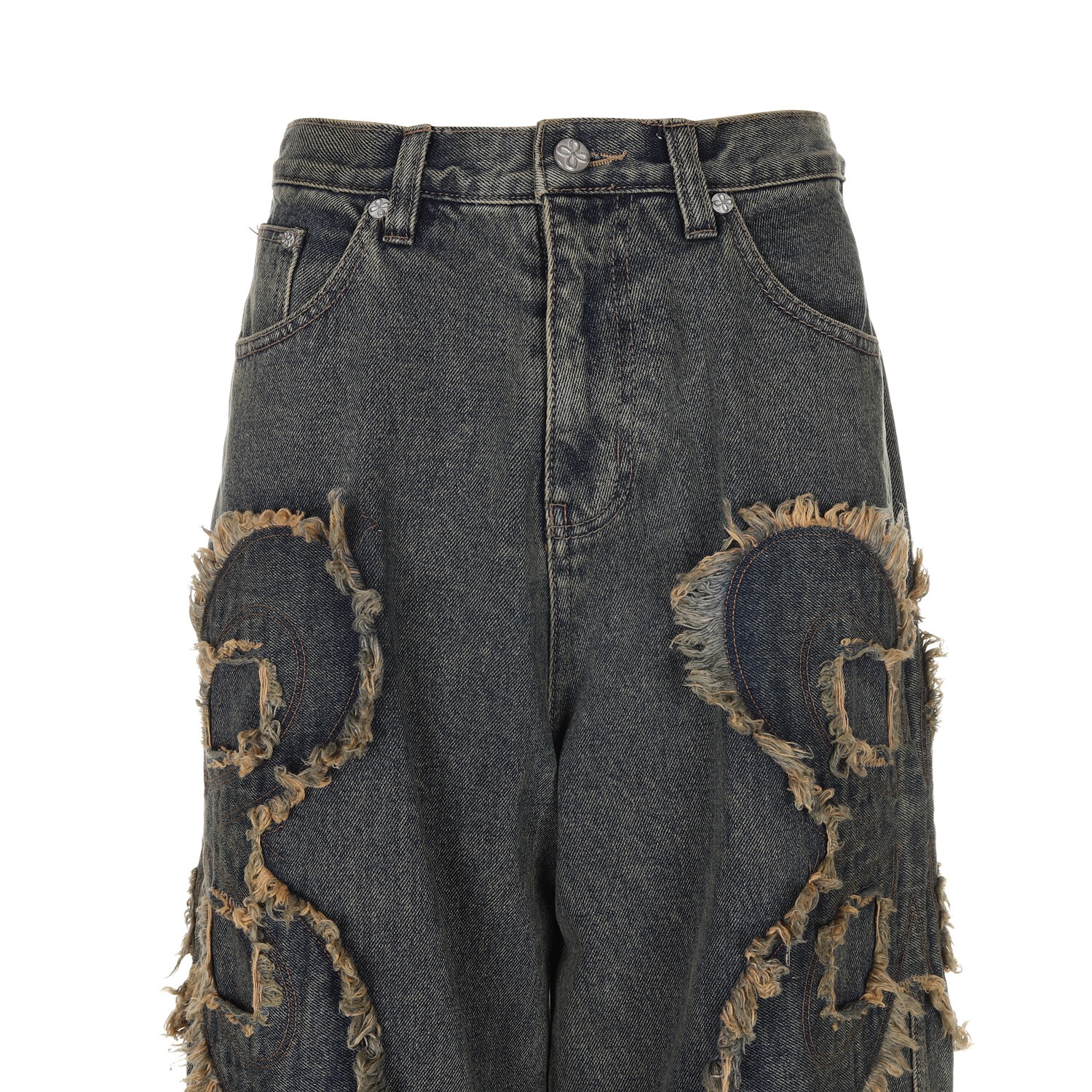 SURGERY】 SURGERY CLOVER LOGO PATCH JEANS : BLUE