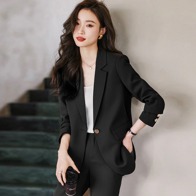 ビジネスセットウェア 高級感 ビジネスウェア おしゃれ 新作 春秋 レディース スーツ セットアップ スーツ スーツ 小柄 気質