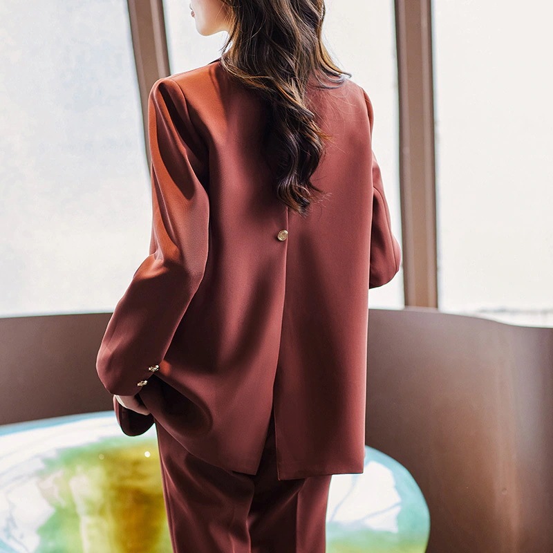 ビジネスセットウェア 高級感 ビジネスウェア おしゃれ 新作 春秋 レディース スーツ セットアップ スーツ スーツ 小柄 気質