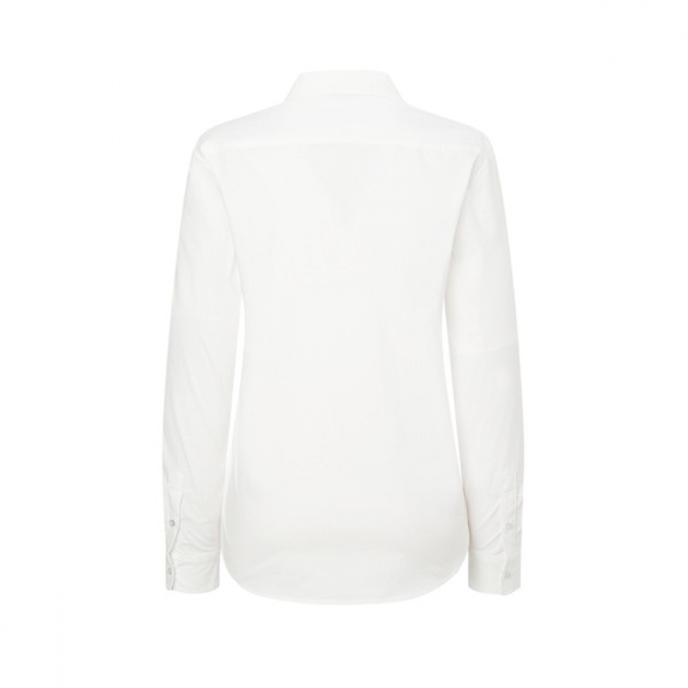 [ヘッジズレディース] 24SS ホワイトソリッドコットンブレンドロングスリーブシャツ WSSH4BC21WT