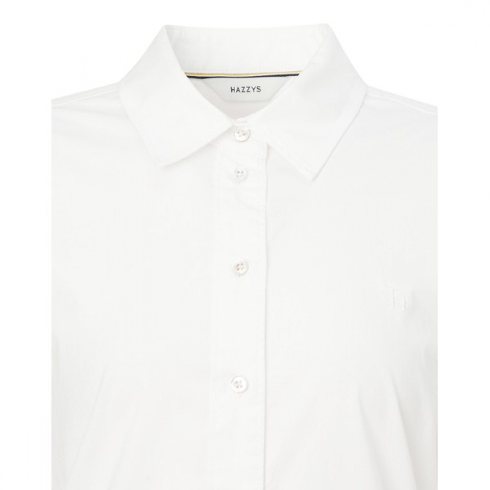 [ヘッジズレディース] 24SS ホワイトソリッドコットンブレンドロングスリーブシャツ WSSH4BC21WT